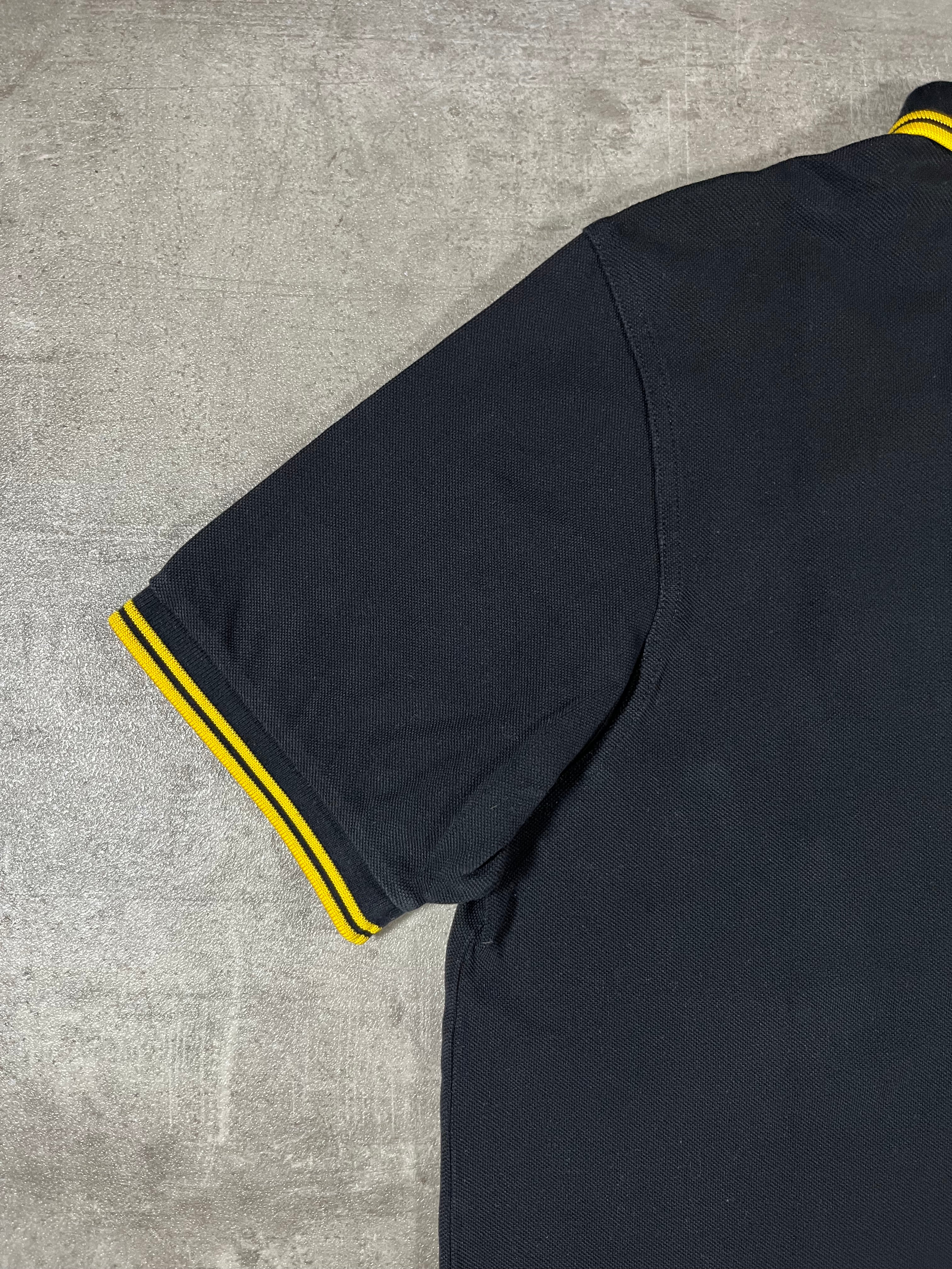 Fred Perry Poloshirt Schwarz/ Gelb XL