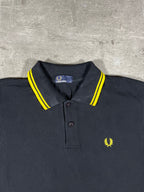 Fred Perry Poloshirt Schwarz/ Gelb XL