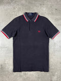 Fred Perry Poloshirt Schwarz/ Weiß/ Rot XS