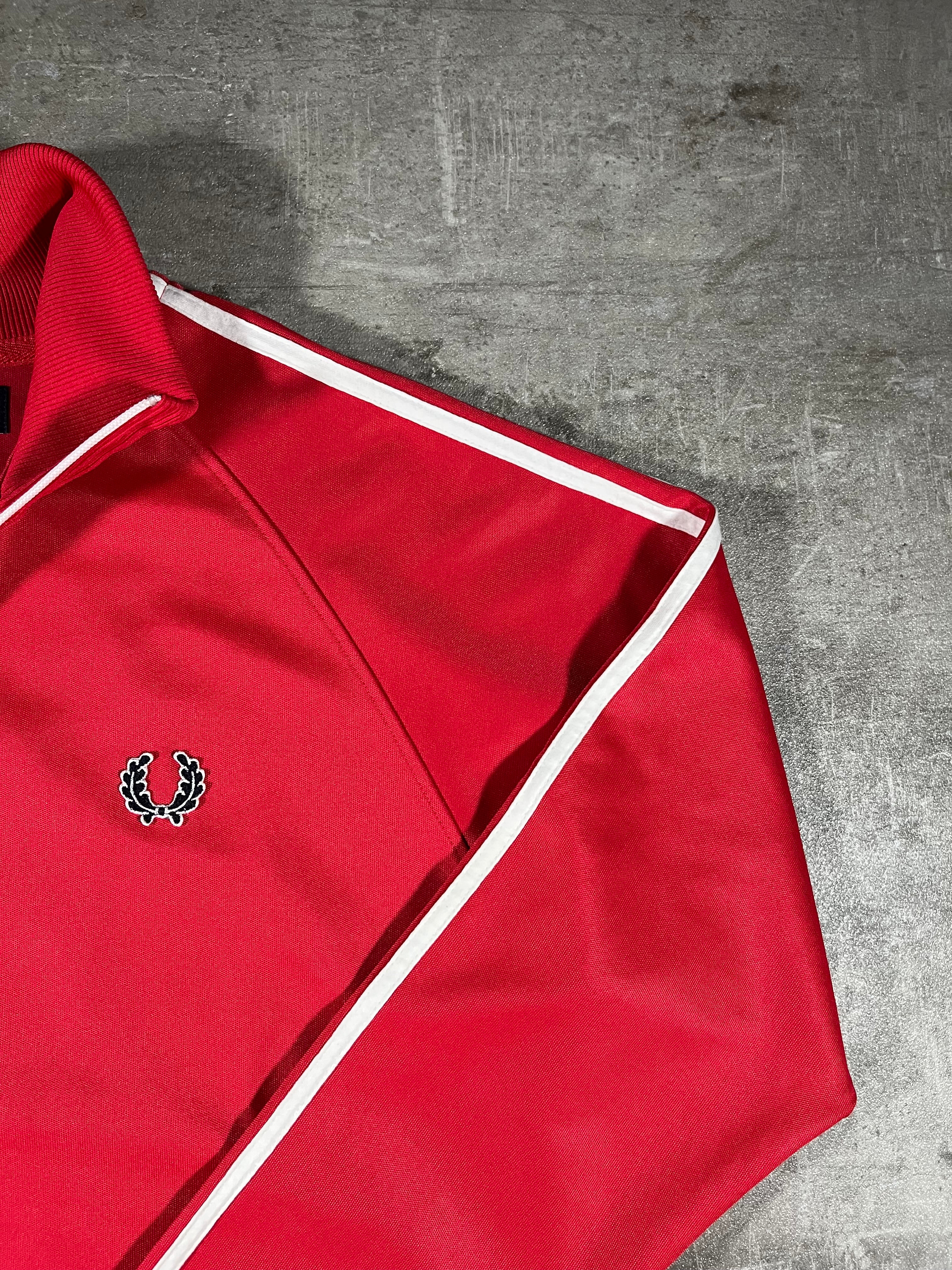 Fred Perry Vintage Trainingsjacke Taped Rot L