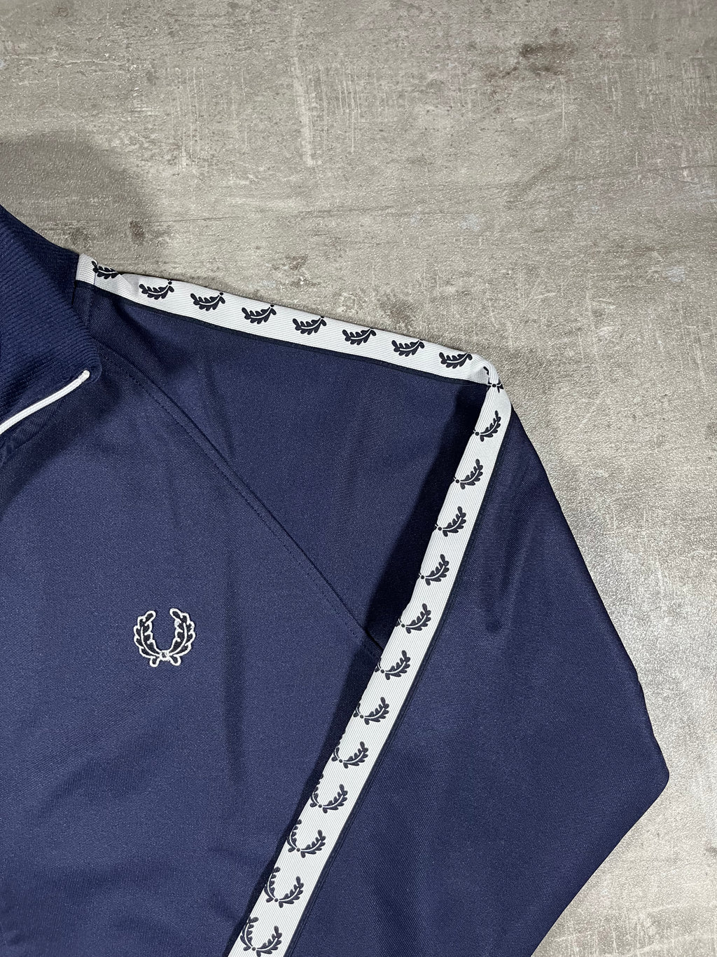 Fred Perry Vintage Trainingsjacke Taped Dunkelblau L