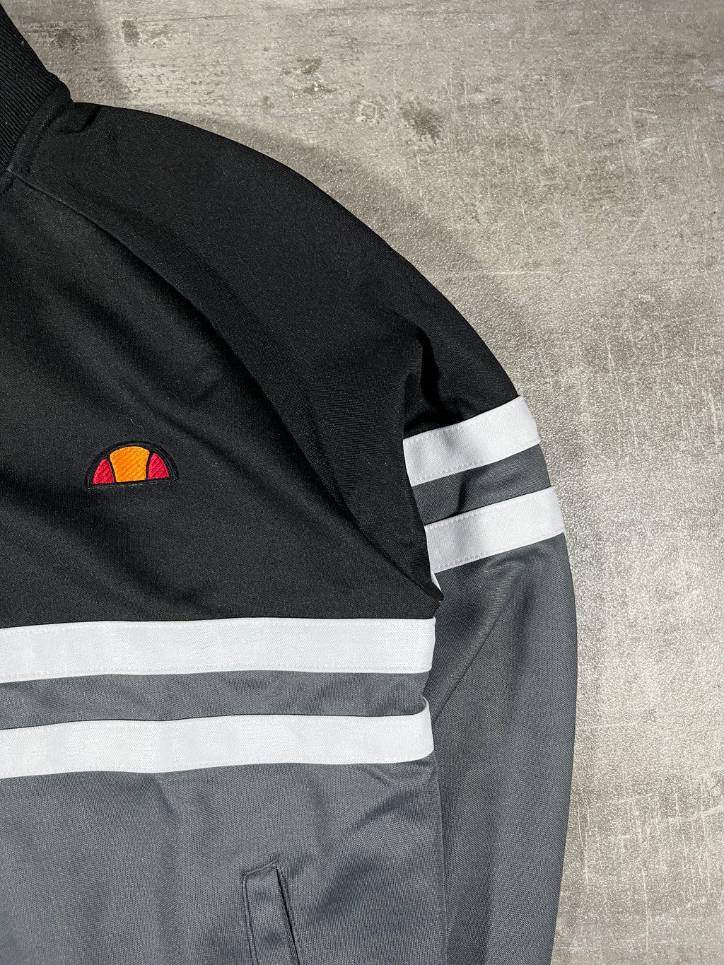 ellesse Rimini Trainingsjacke Schwarz/ Grau S