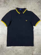 Fred Perry Poloshirt Schwarz/ Gelb M