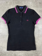 Fred Perry Poloshirt Schwarz/ Pink XS Damen