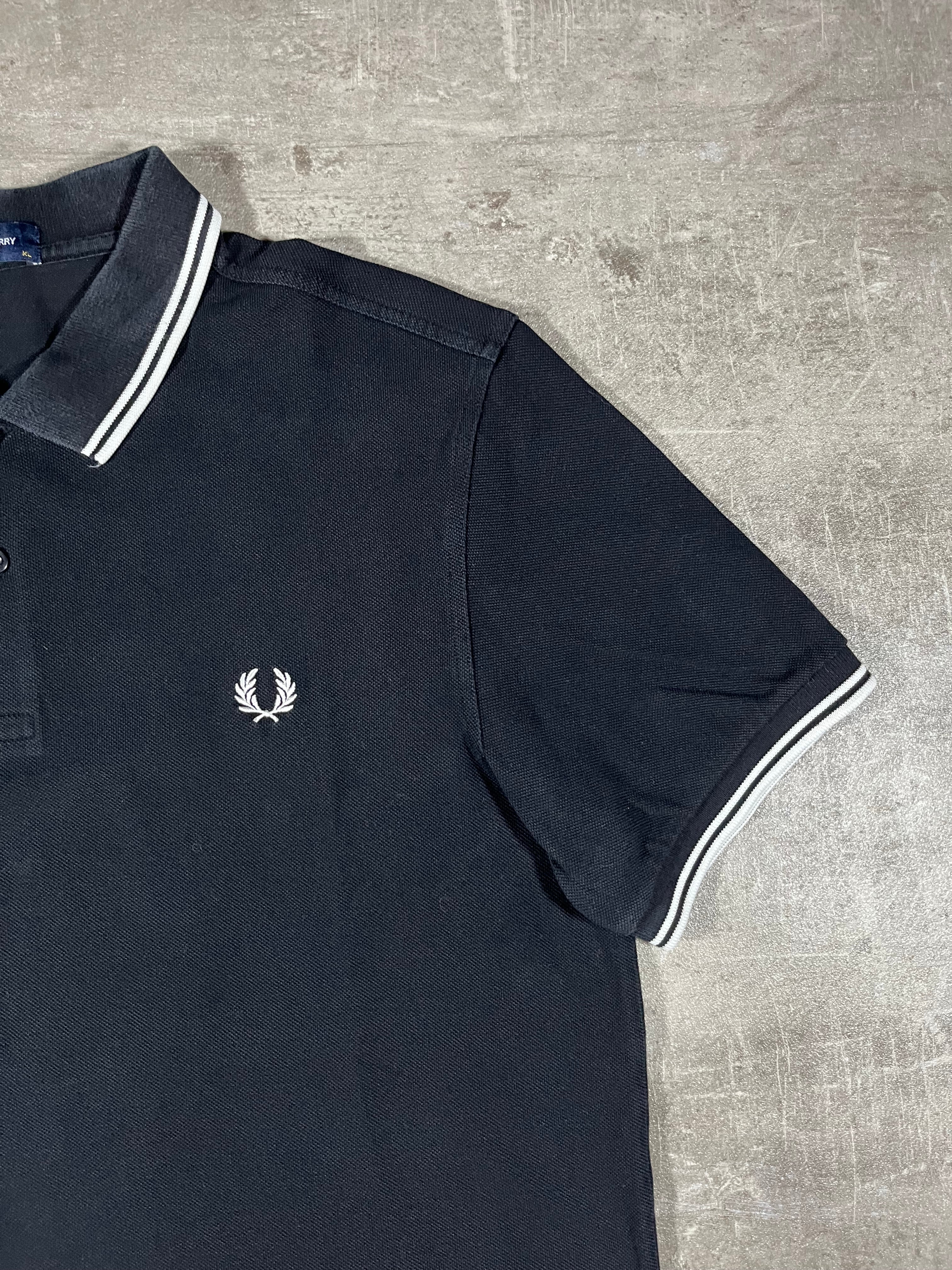 Fred Perry Poloshirt Schwarz/ Weiß XL