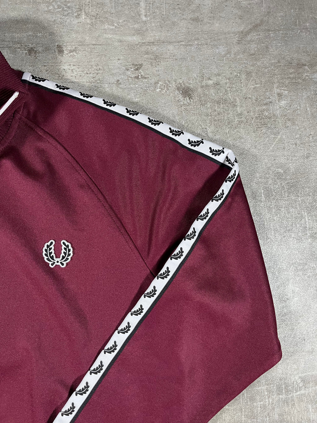 Fred Perry Vintage Trainingsjacke Taped Bordeaux S