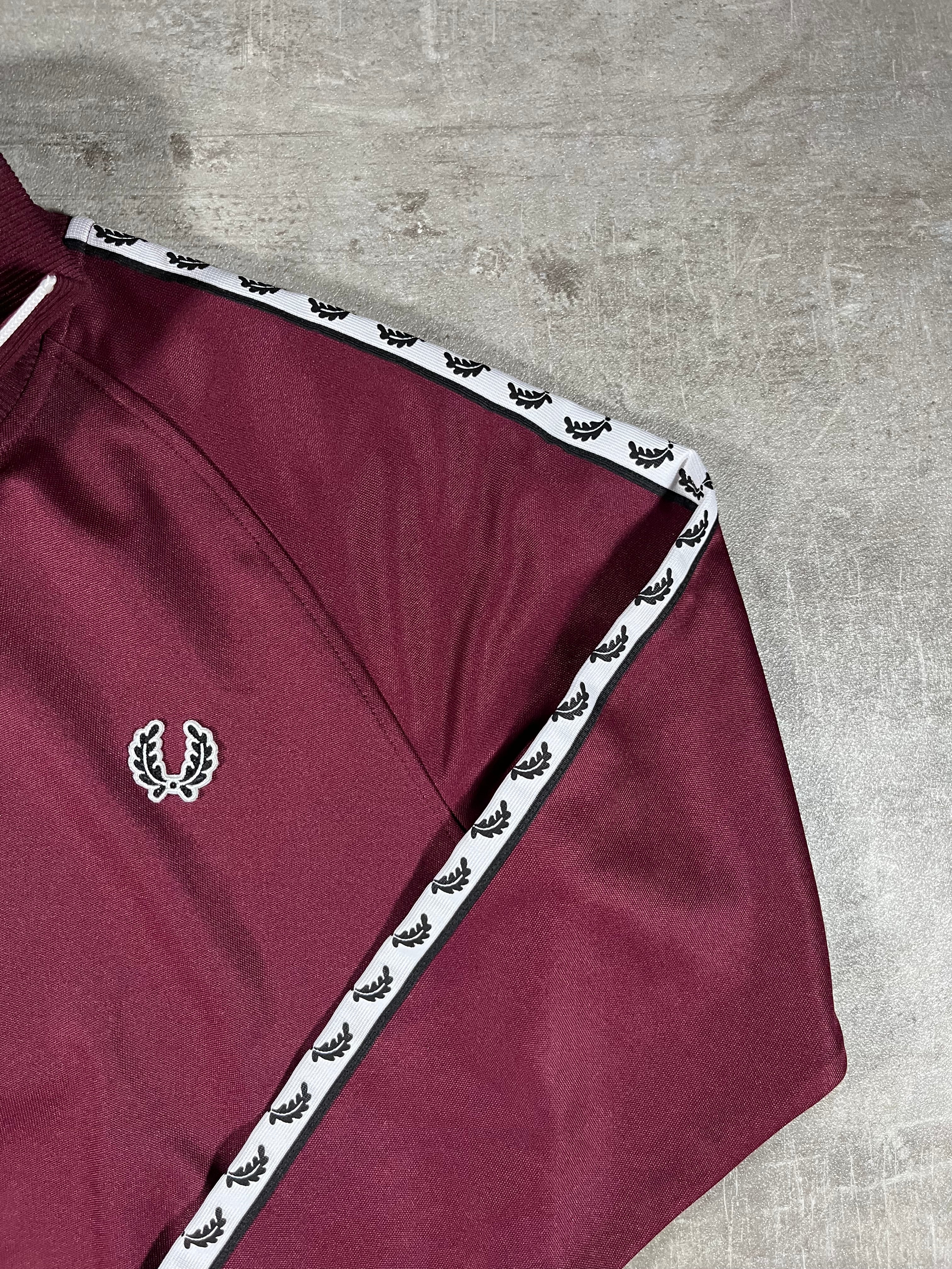 Fred Perry Vintage Trainingsjacke Taped Bordeaux S
