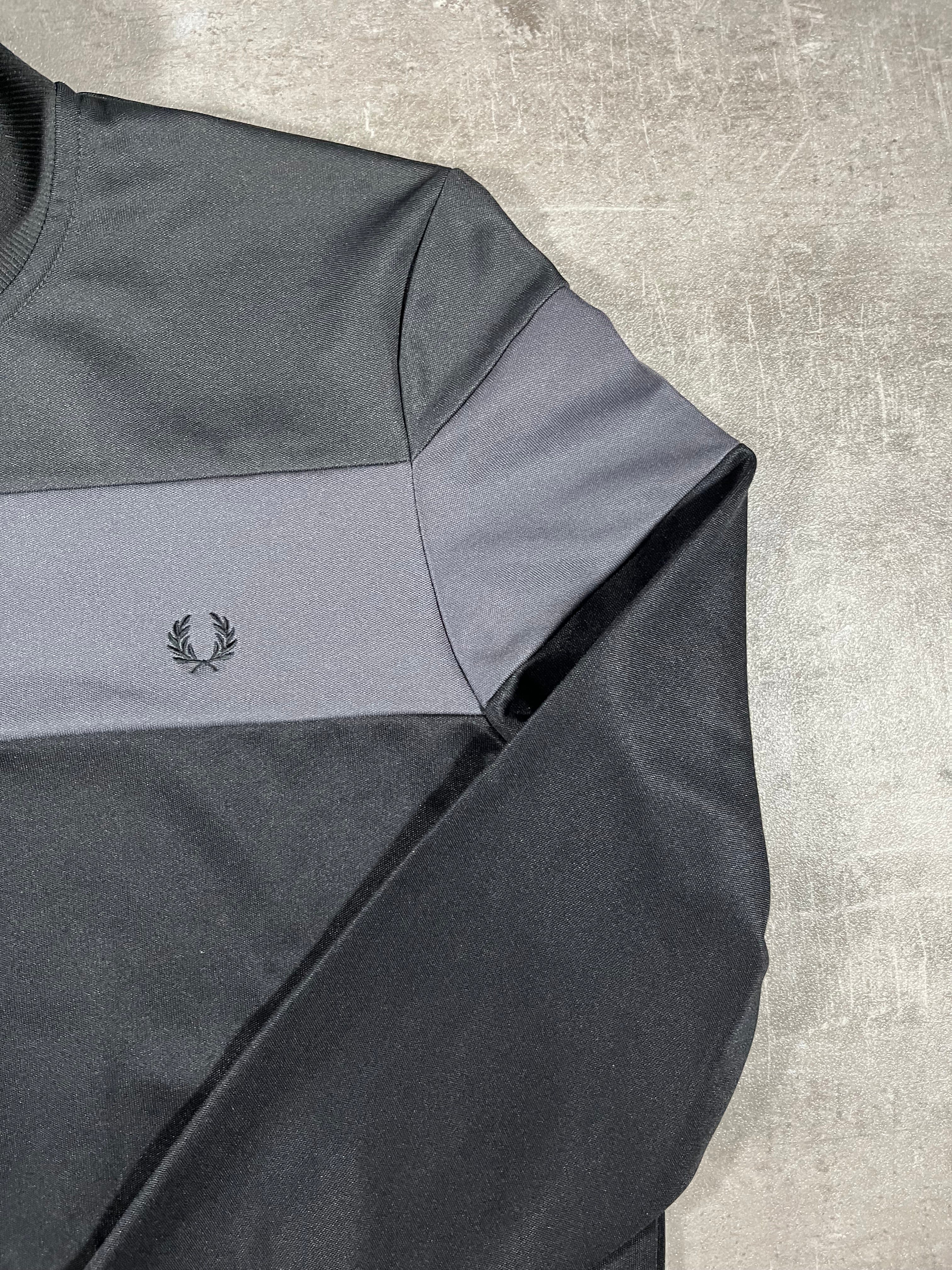 Fred Perry Trainingsjacke Schwarz/Grau XL