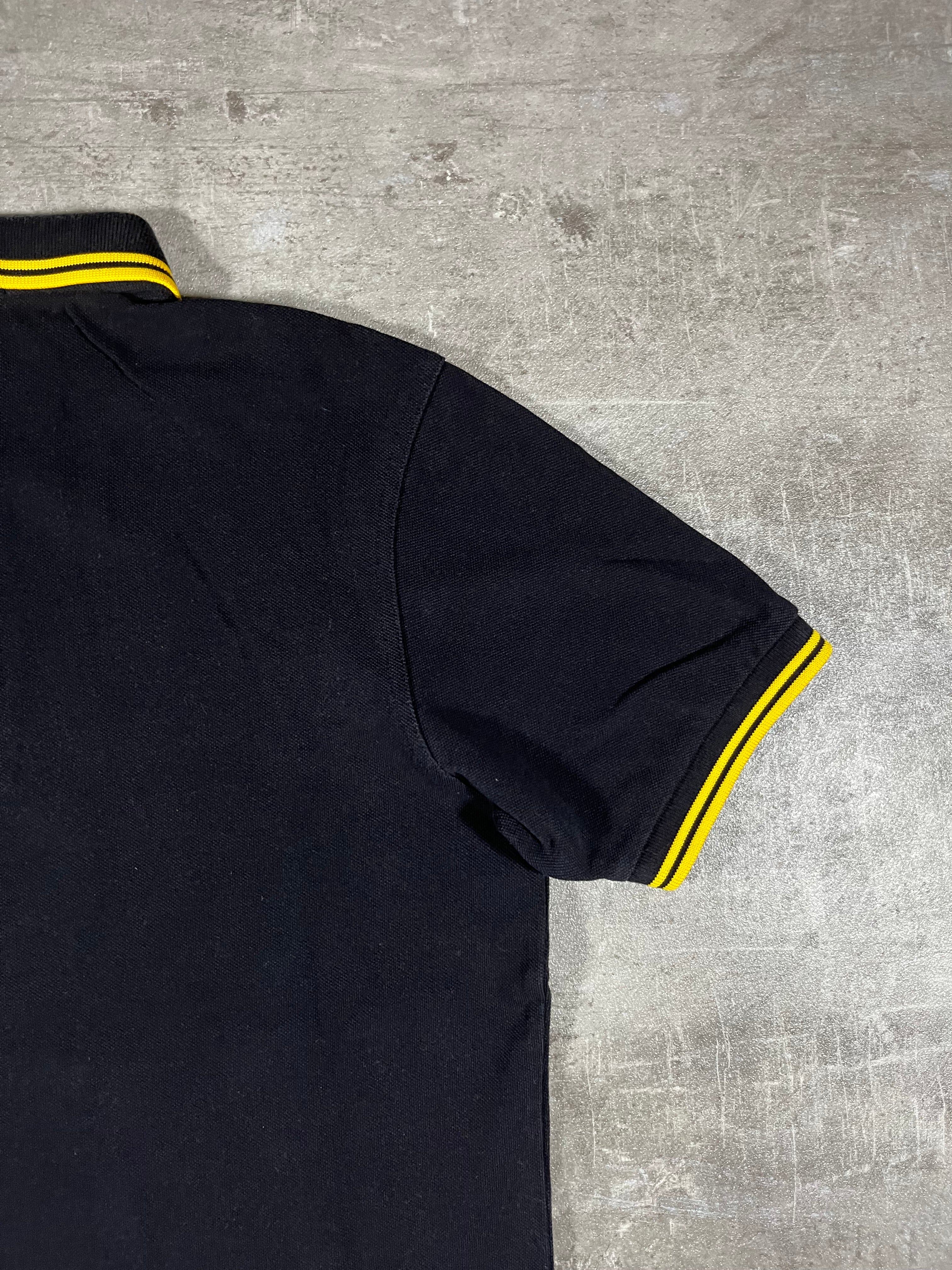 Fred Perry Poloshirt Schwarz/ Gelb M