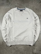 Fred Perry Vintage Sweater Hellgrau M