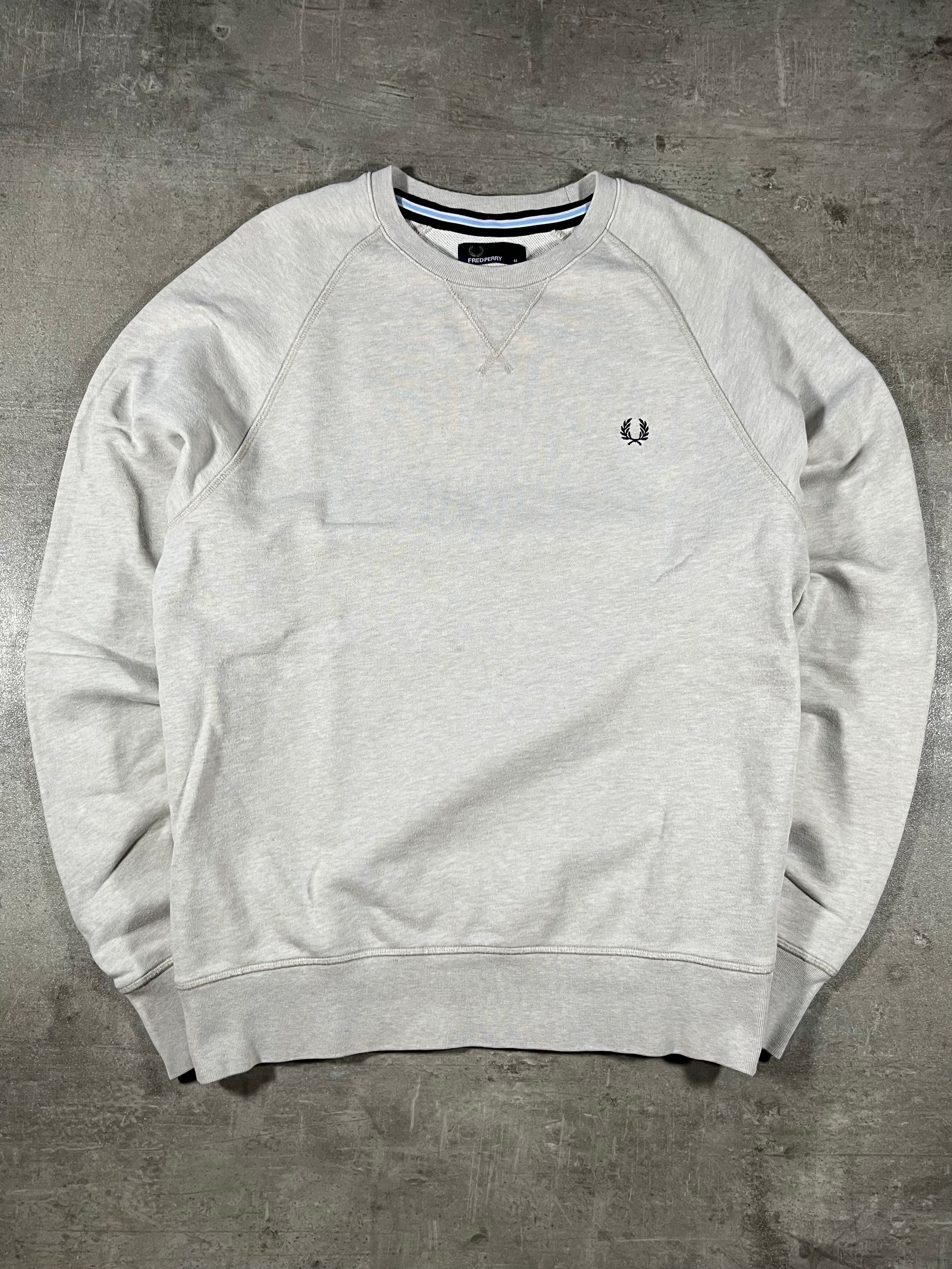 Fred Perry Vintage Sweater Hellgrau M