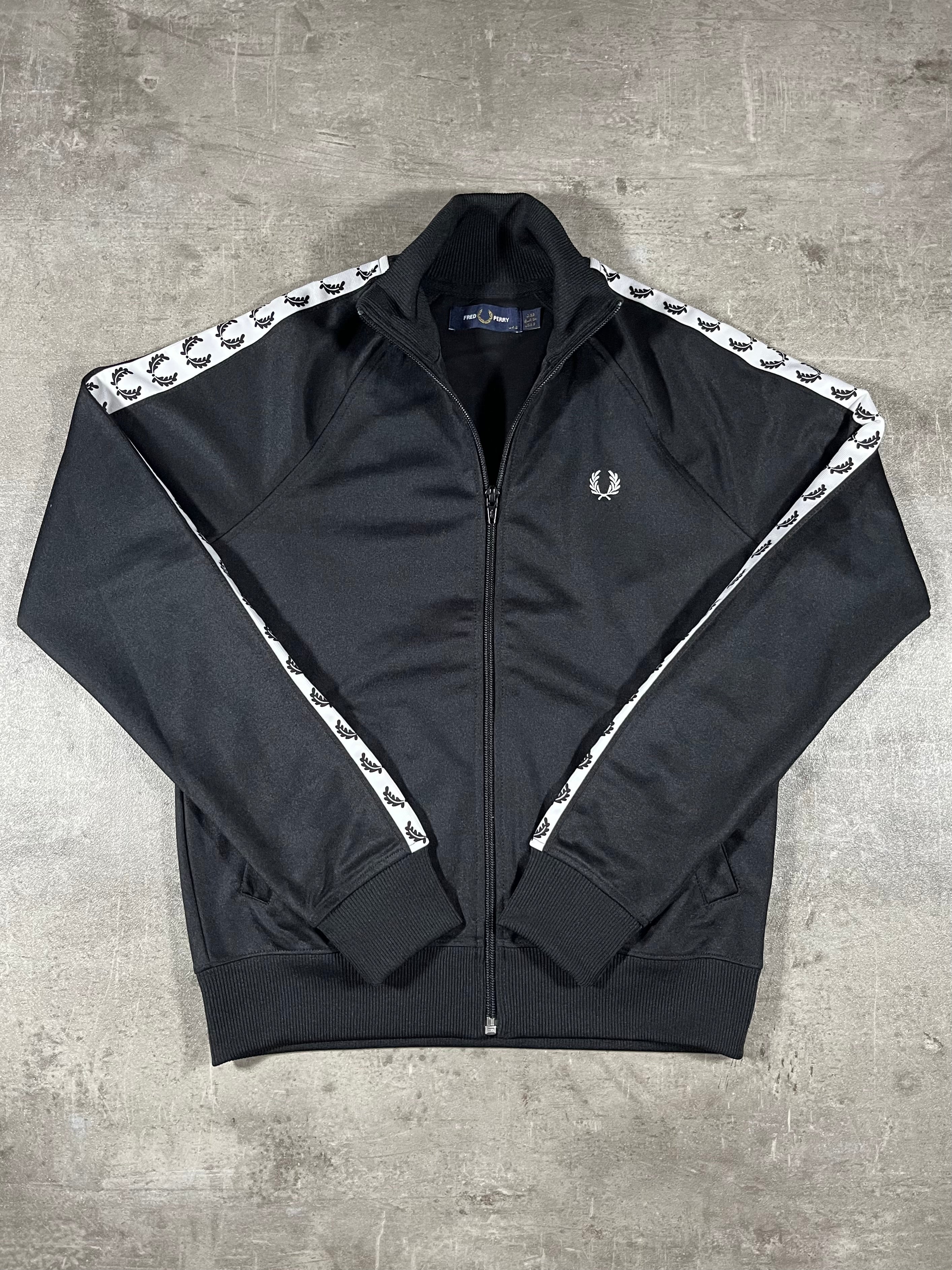 Fred Perry Trainingsjacke Taped Schwarz S Damen