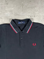 Fred Perry Poloshirt Schwarz/ Hellblau/ Rot M