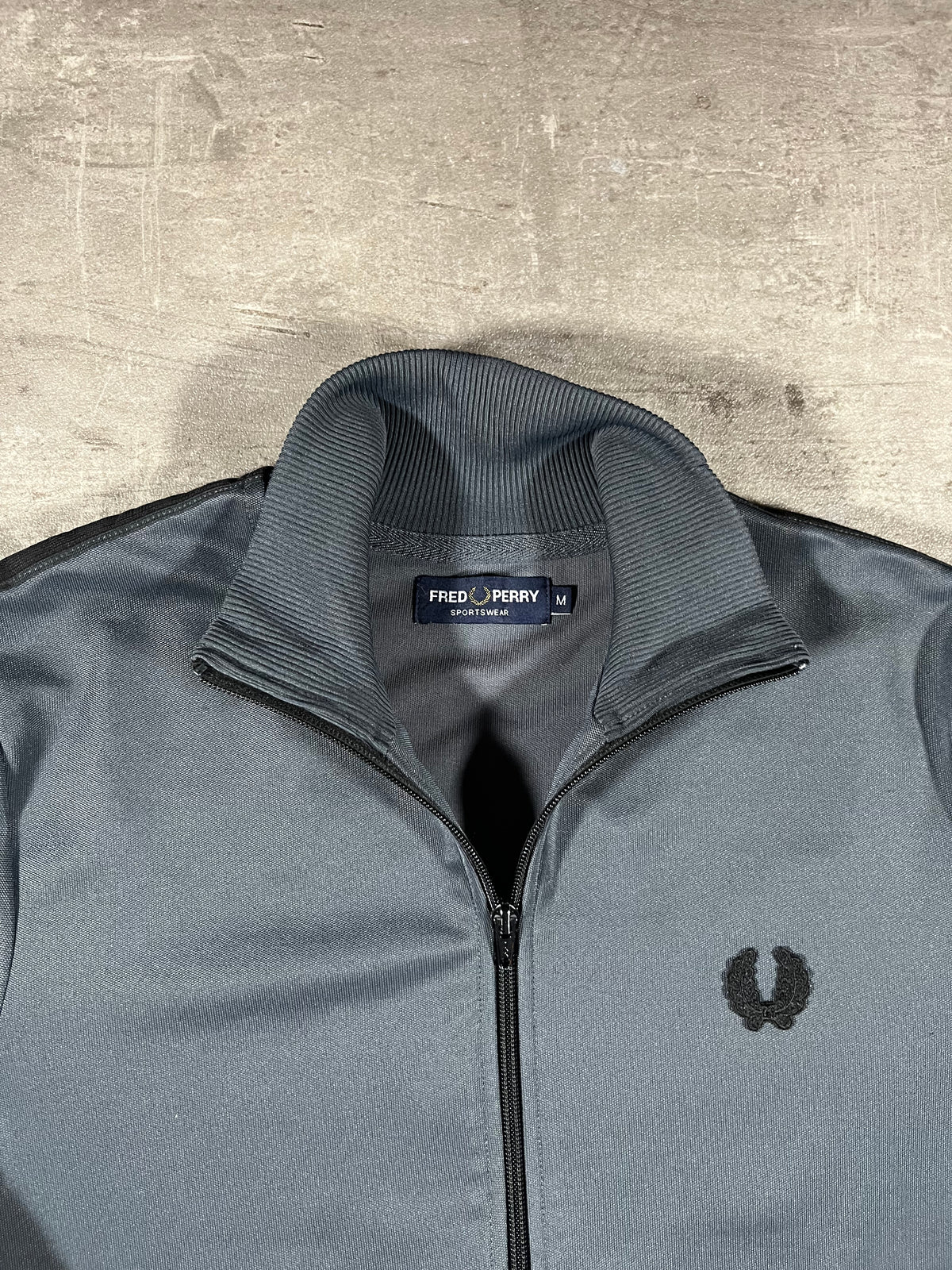 Fred Perry Vintage Trainingsjacke Taped Grau M