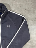 Fred Perry Vintage Trainingsjacke Taped Schwarz/ Weiß XS