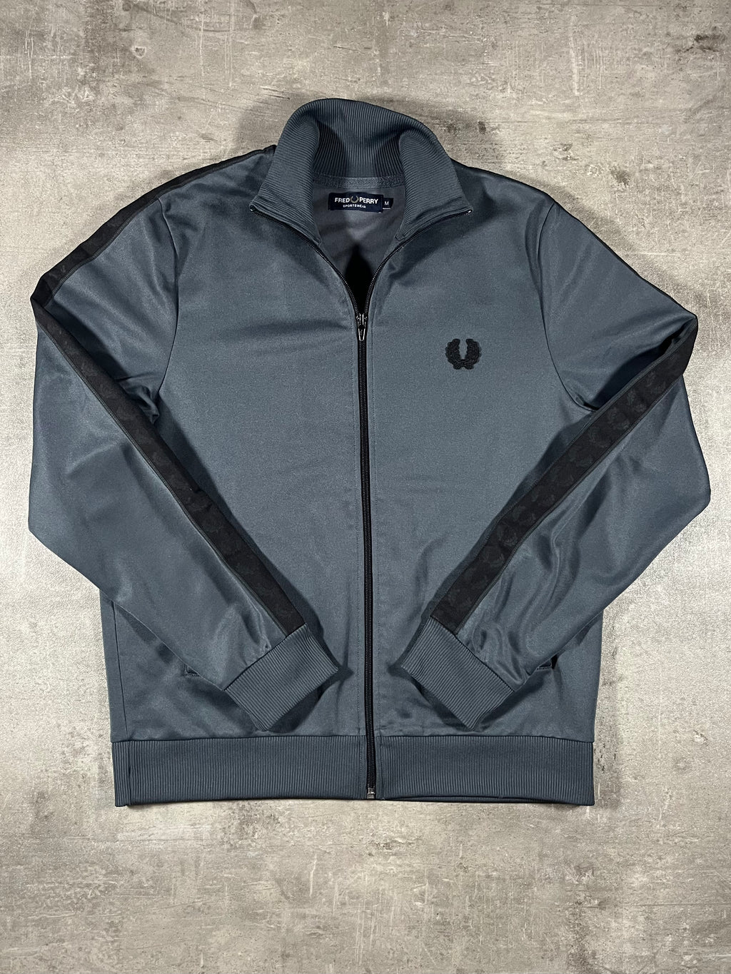 Fred Perry Vintage Trainingsjacke Taped Grau M