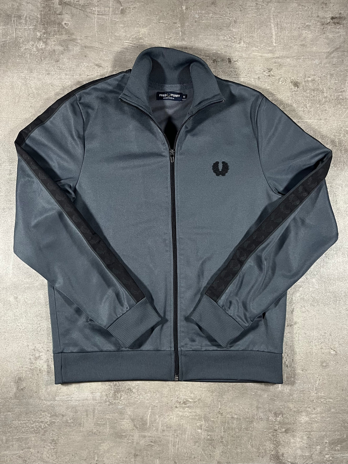 Fred Perry Vintage Trainingsjacke Taped Grau M