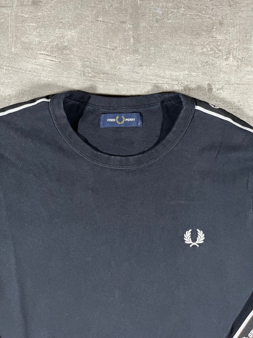Fred Perry Langarmshirt Taped Schwarz S