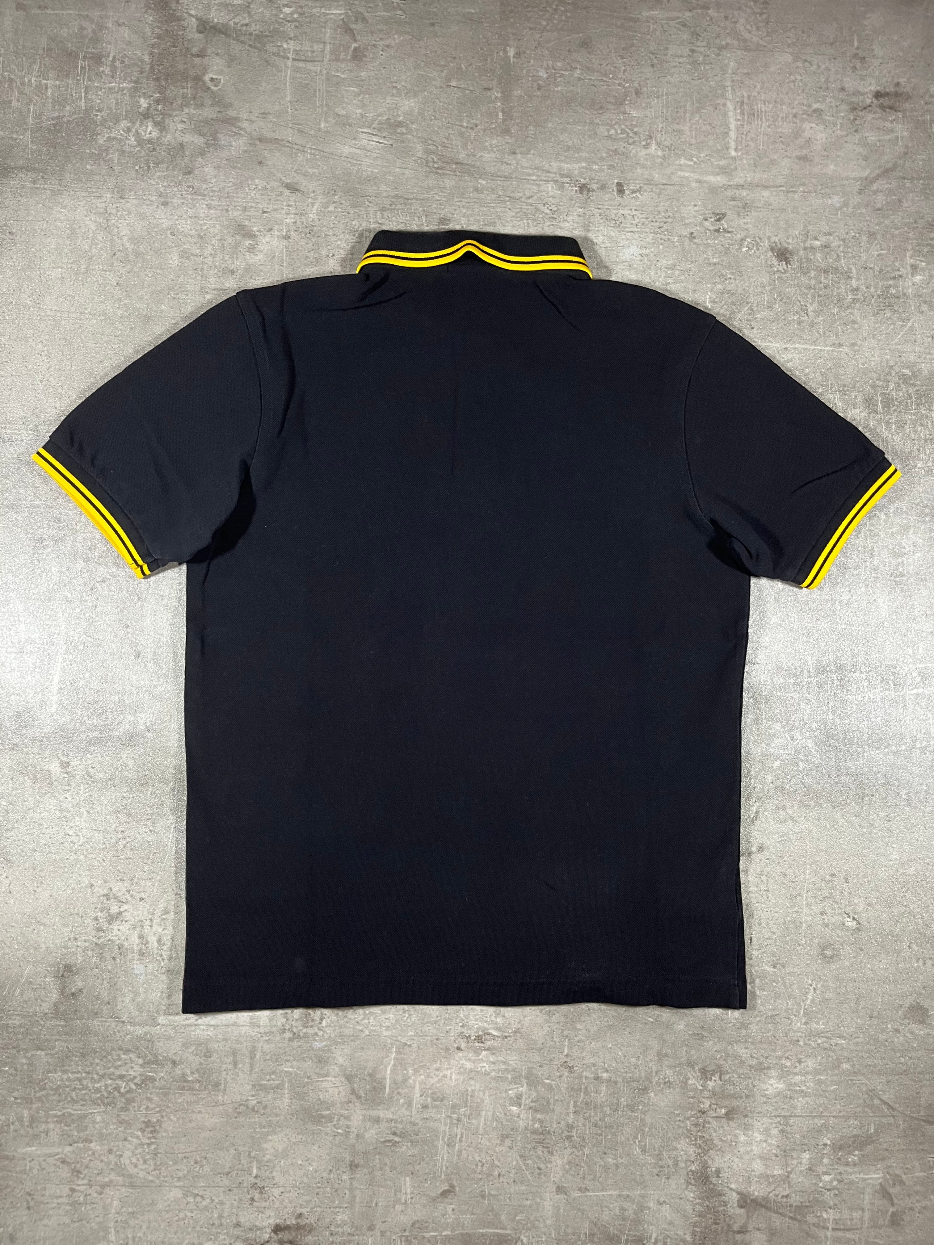 Fred Perry Poloshirt Schwarz/ Gelb M