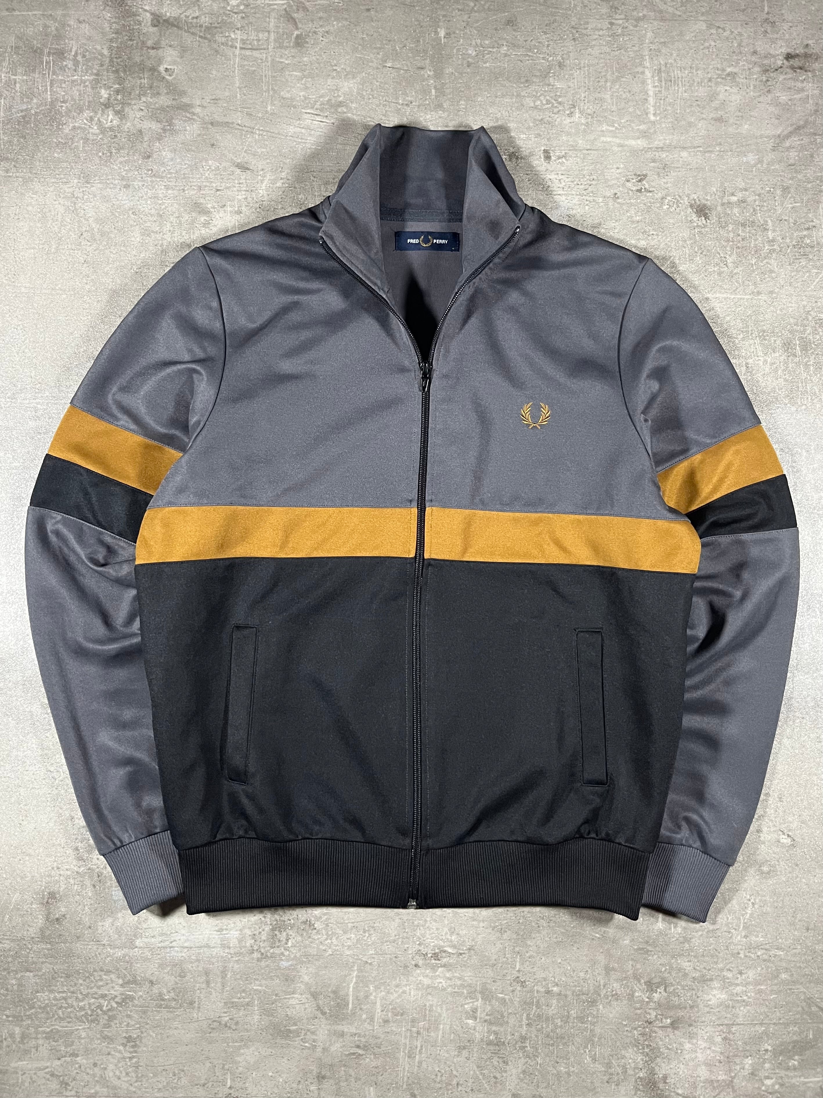 Fred Perry Trainingsjacke Schwarz/ Gold/ Grau M