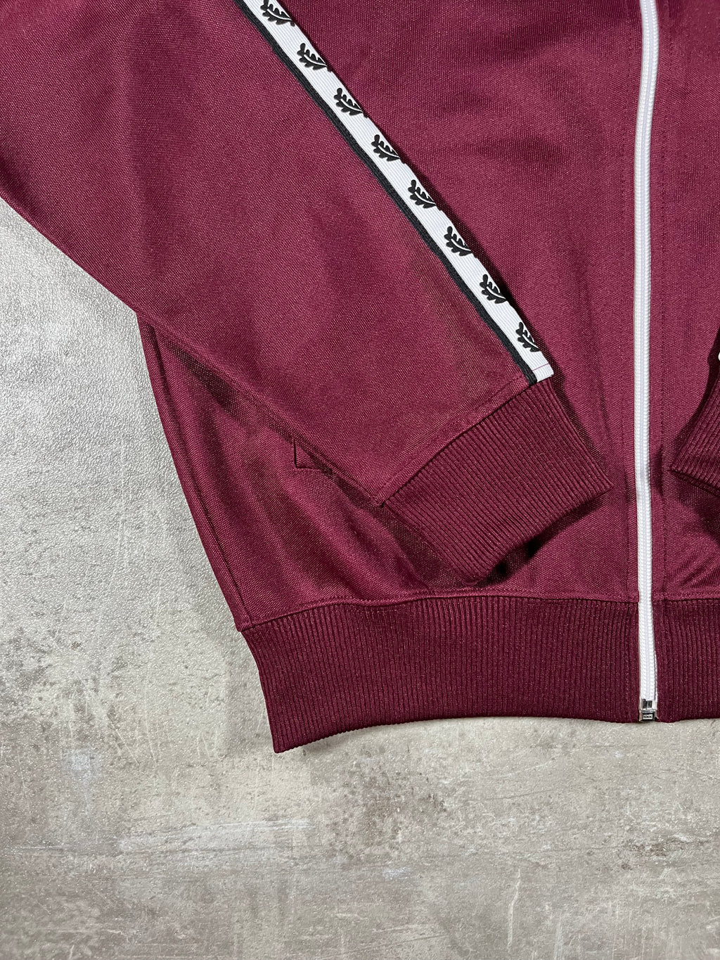 Fred Perry Vintage Trainingsjacke Taped Bordeaux S