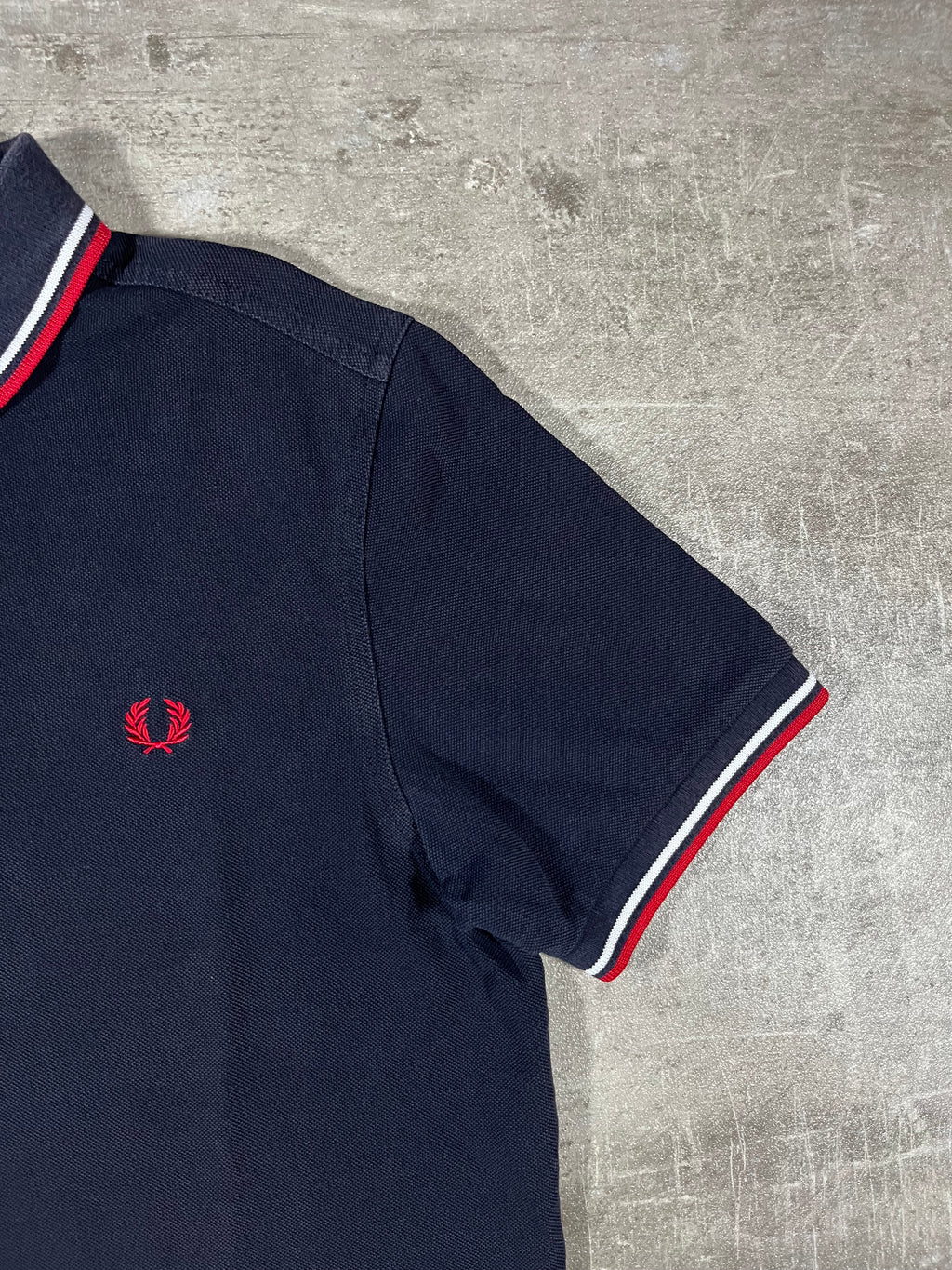 Fred Perry Poloshirt Schwarz/ Weiß/ Rot M