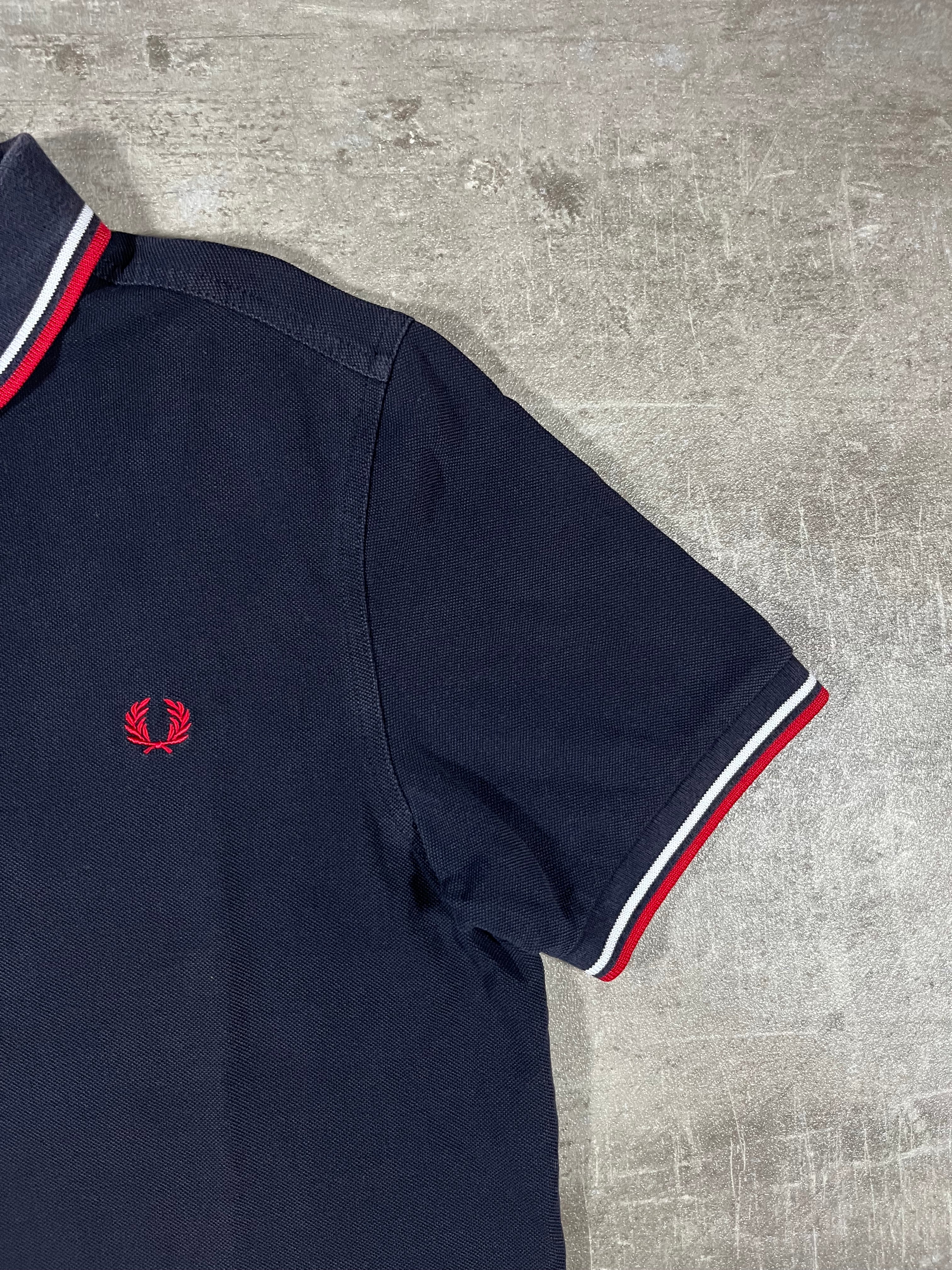Fred Perry Poloshirt Schwarz/ Weiß/ Rot M