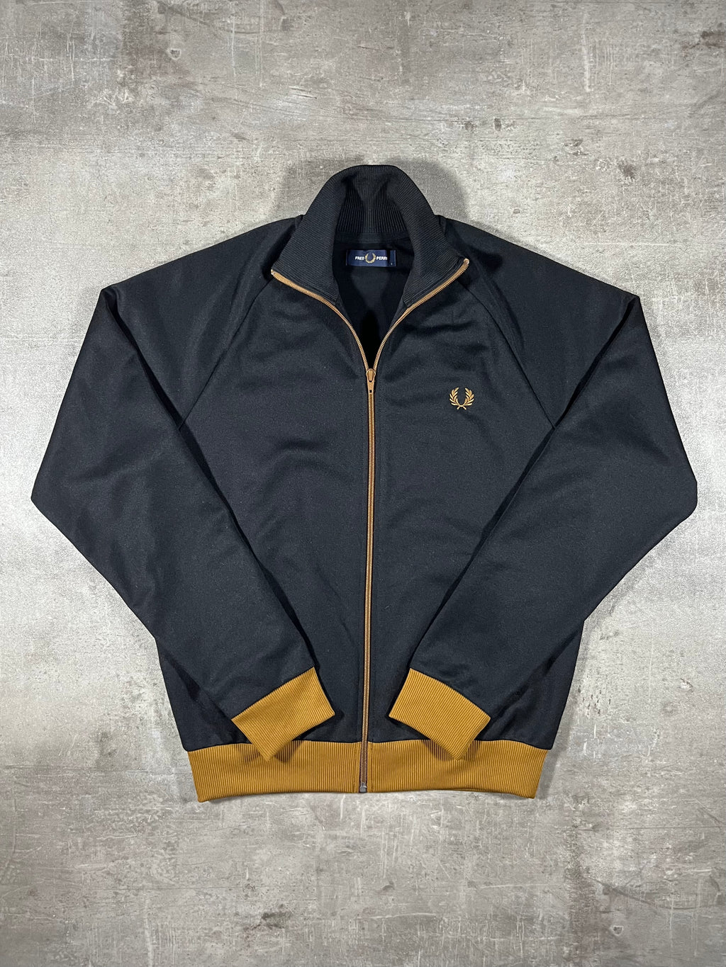 Fred Perry Trainingsjacke Schwarz/ Gold S