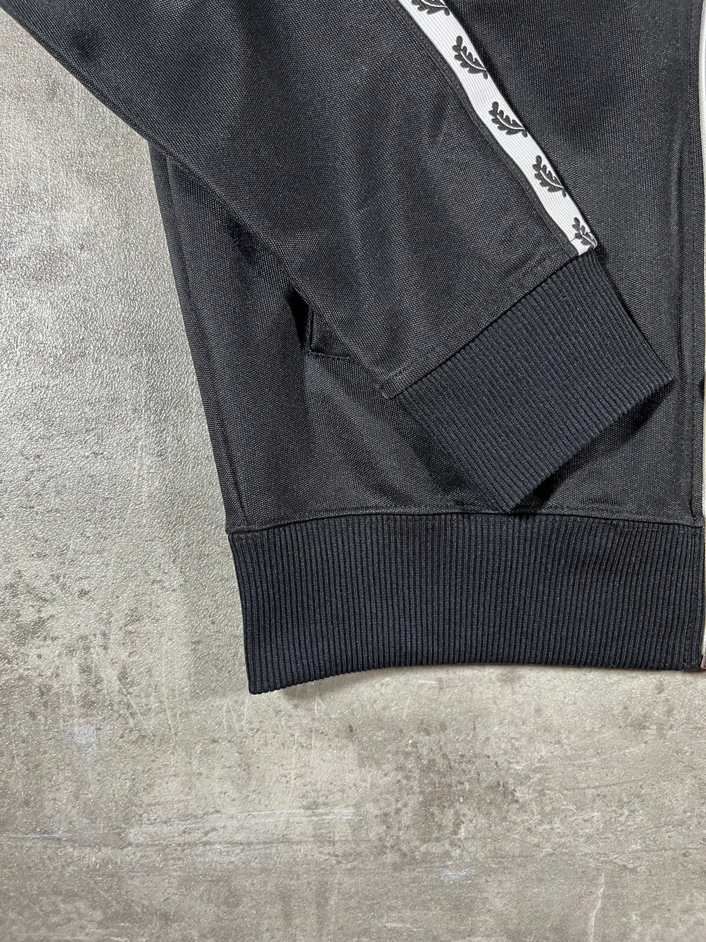 Fred Perry Vintage Trainingsjacke Taped Schwarz XS