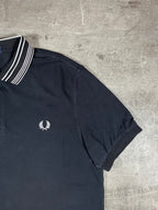 Fred Perry Poloshirt Schwarz/ Weiß L