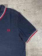 Fred Perry Poloshirt Schwarz/ Weiß/ Rot L