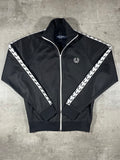 Fred Perry Vintage Trainingsjacke Taped Schwarz XS