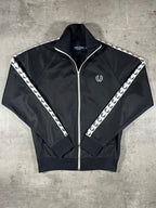 Fred Perry Vintage Trainingsjacke Taped Schwarz XS