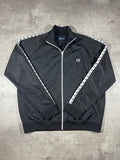 Fred Perry Trainingsjacke Taped Schwarz XXL