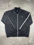 Fred Perry Trainingsjacke Taped Schwarz XXL