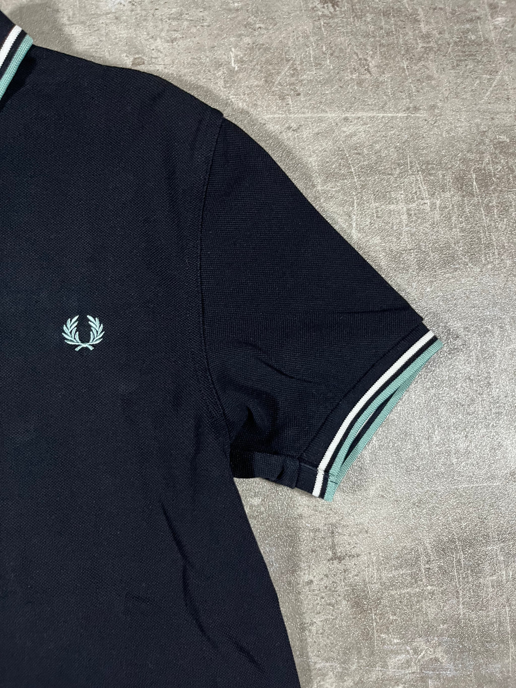 Fred Perry Poloshirt Schwarz/ Weiß/ Hellblau S