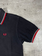 Fred Perry Poloshirt Schwarz/ Weiß/ Rot S