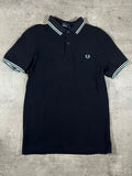 Fred Perry Poloshirt Schwarz/ Weiß/ Hellblau S
