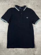 Fred Perry Poloshirt Schwarz/ Weiß/ Hellblau S