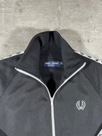 Fred Perry Vintage Trainingsjacke Taped Schwarz XS