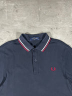 Fred Perry Poloshirt Schwarz/ Weiß/ Rot S