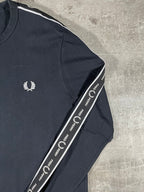 Fred Perry Langarmshirt Taped Schwarz S