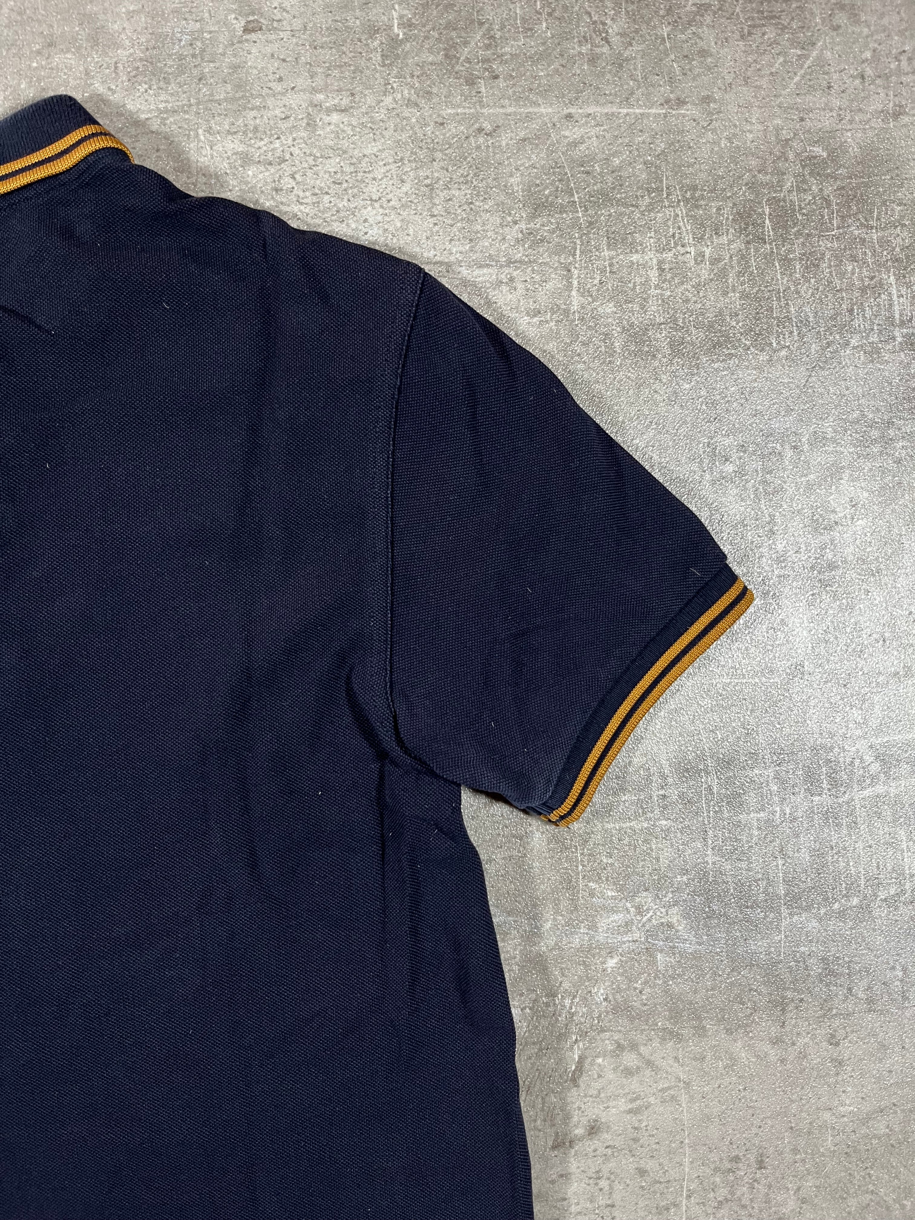 Fred Perry Poloshirt Schwarz Goldenes Logo S