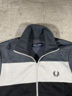 Fred Perry Vintage Trainingsjacke Schwarz/ Weiß/ Grau S