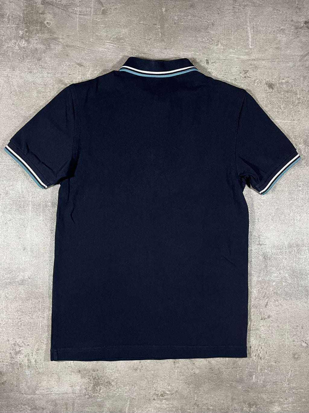 Fred Perry Poloshirt Schwarz/ Weiß/ Hellblau XS