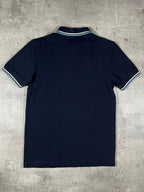 Fred Perry Poloshirt Schwarz/ Weiß/ Hellblau XS