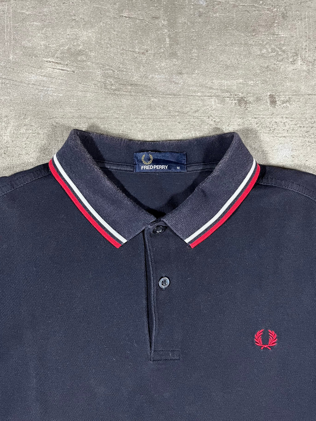 Fred Perry Poloshirt Schwarz/ Weiß/ Rot M