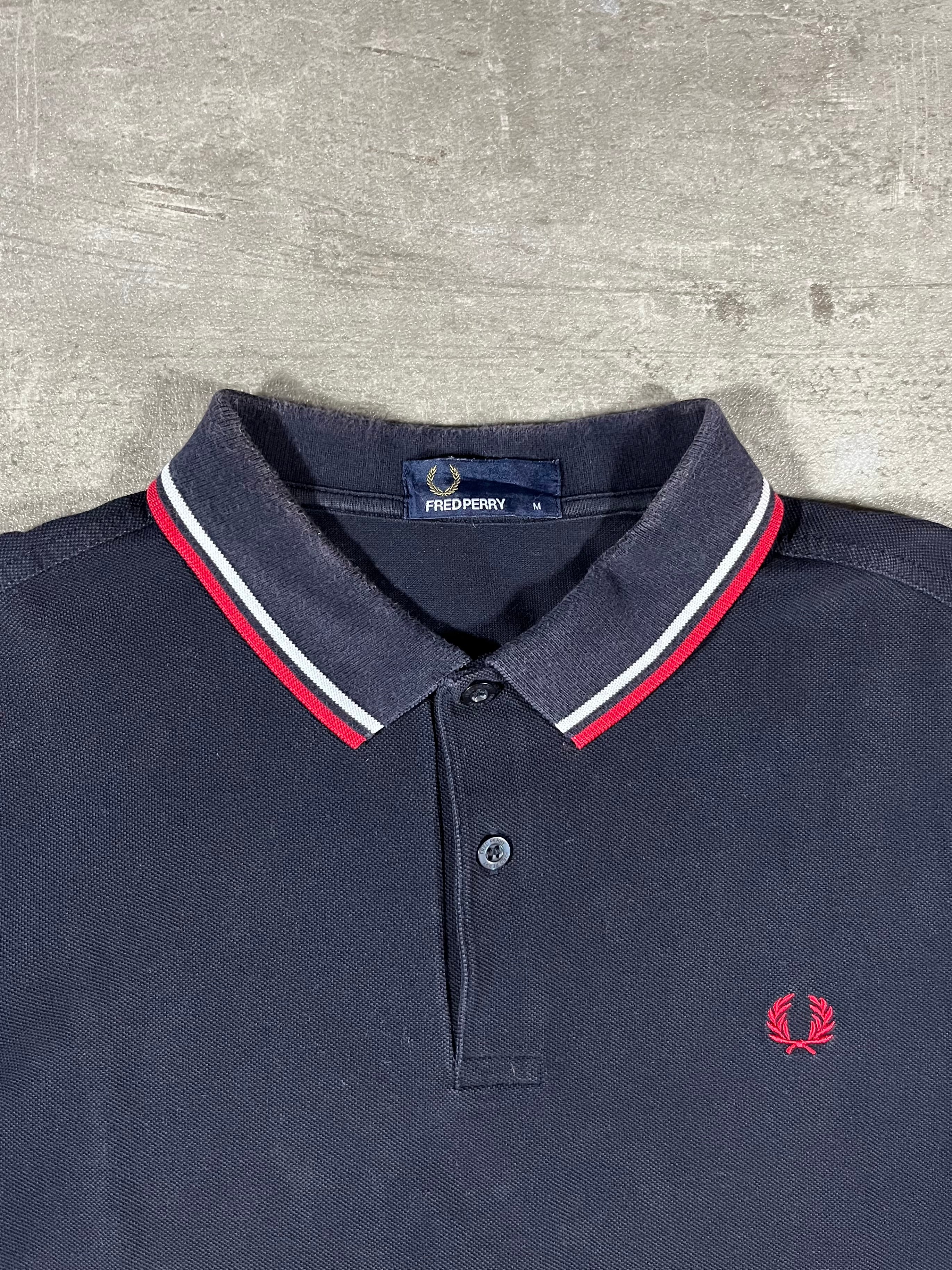 Fred Perry Poloshirt Schwarz/ Weiß/ Rot M
