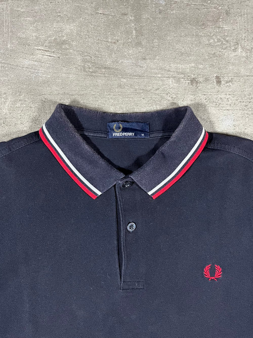 Fred Perry Poloshirt Schwarz/ Weiß/ Rot M