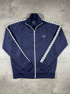 Fred Perry Vintage Trainingsjacke Taped Dunkelblau L